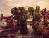 John Constable Famous Paintings - Mill Stream